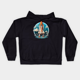 AI Generated Rocketship Kids Hoodie